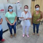 Natalia Sanchez visitó el vacunatorio del CIC aun año de la llegada de la primera dosis