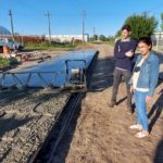 Sanchez y Bosio recorrieron la obra de pavimentación de calle Paris