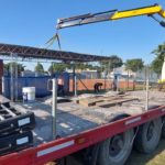 Se instalan las nuevas cabinas en el Estadio Centenario de Trebolense