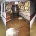 ASCENSO DE NAPAS Y LLUVIA – El subsuelo del Cervantes tuvo que ser desagotado por Bomberos Voluntarios
