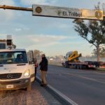 El Municipio retira los arcos de Ruta 13 para repararlos y ponerlos en valor