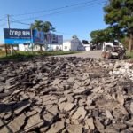 Se construye un desagüe/badén en Corrientes y JF Seguí