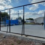 TREBOLENSE – Avances en la obra de la cancha de padel de blindex