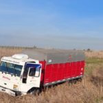 Accidente y agresión entre dos camiones en Ruta 13