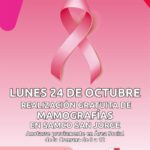 LUNES 24 – Mamografías gratuitas a través del Área Social de la comuna de Carlos Pellegrini