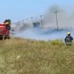 Incendio de magnitud a la vera de la Ruta 40 S