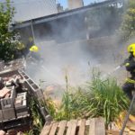 Incendio de un depósito por calle San Lorenzo