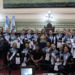 Ulieldin distinguió en la Legislatura a las patinadoras del grupo Shiric Precisión
