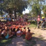 Bomberos El Trébol visitó la colonia de Trebolense