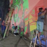 EL TREBOL 133 AÑOS – Ya se pinta el mural de la locomotora en el Museo