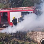 Incendio de pastizales en Cortada Favaloro