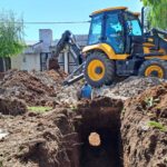 Trabajos en simultáneos en obras de cloaca y agua potable