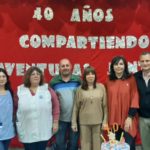 Berra estuvo en los 40 años del jardín de Colonia Belgrano