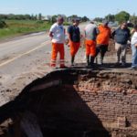 SAN JORGE – Transito reducido por un derrumbe en una alcantarilla