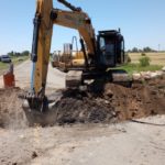 Vialidad provincial reparó el socavón en Ruta 13 a la altura de San Jorge