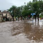 Una fuerte cortina de agua inundó la ciudad de El Trébol