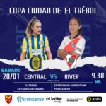 CHOQUE DE LUJO EN EL TREBOL – Las primeras de River Plate y Rosario central se miden el sábado en cancha de Trebolense en fútbol femenino