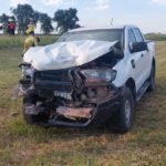Accidente en Ruta 13 entre dos camionetas