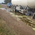 LAS ROSAS – Un camión derramó aceite sobre la Ruta 178