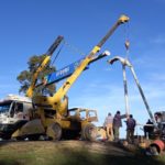 El cartel de bienvenida en zona sur volvió a su lugar tradicional