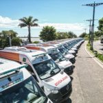 MOTTA Y LAS SEIS AMBULANCIAS PARA EL DEPARTAMENTO – «Continuamos con el fortalecimiento del sistema de traslado»
