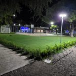 Trebolense luce terminado el ingreso al campo de deportes y los estacionamientos de bicicletas