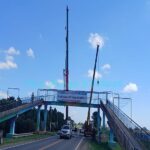 SAN JORGE – Removieron puente dañado que travesaba la ruta