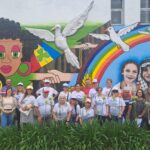 La ciudad inauguró el mural “Lazos de amor y paz”