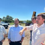 El Senador Esteban Motta y el Ministro Lisandro Enrico recorrieron obras clave sobre la Ruta 13