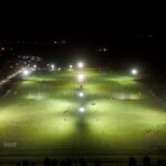 Trebolense iluminó dos nuevas canchas en su Campus deportivo