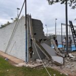 Trebolense inició la construcción de su segunda cancha de pádel vidriada