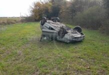 Vuelco en Ruta 13